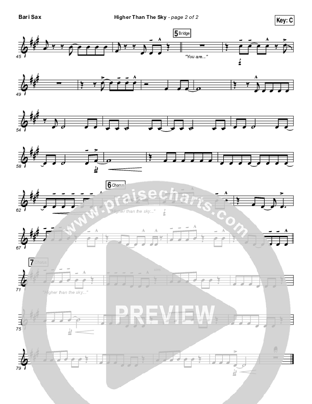 Higher Than The Sky Bari Sax (Gateway Worship / Matt Birkenfeld)