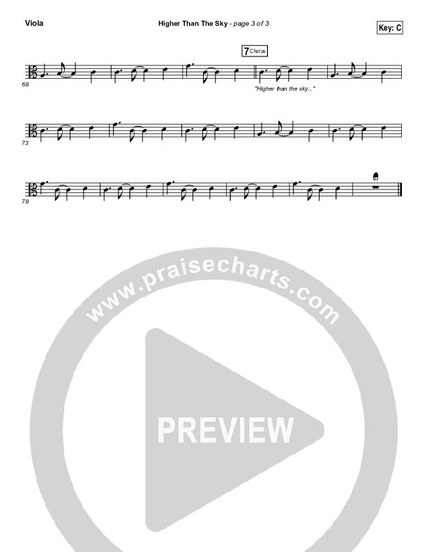 Higher Than The Sky Viola (Gateway Worship / Matt Birkenfeld)