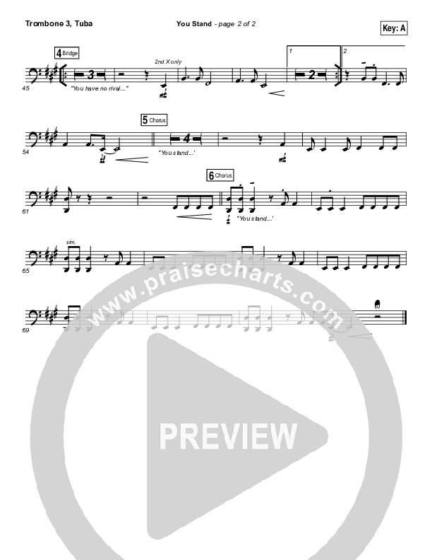 You Stand Trombone 3/Tuba (Gateway Worship / Thomas Miller)