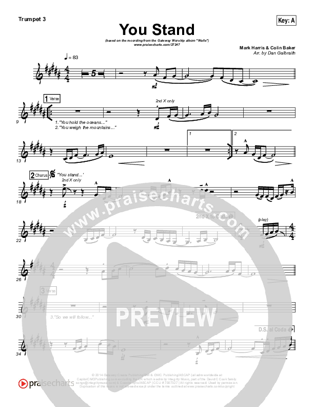 You Stand Trumpet 3 (Gateway Worship / Thomas Miller)