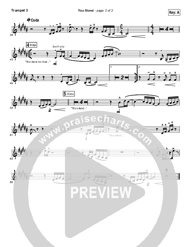 You Stand Trumpet 3 (Gateway Worship / Thomas Miller)