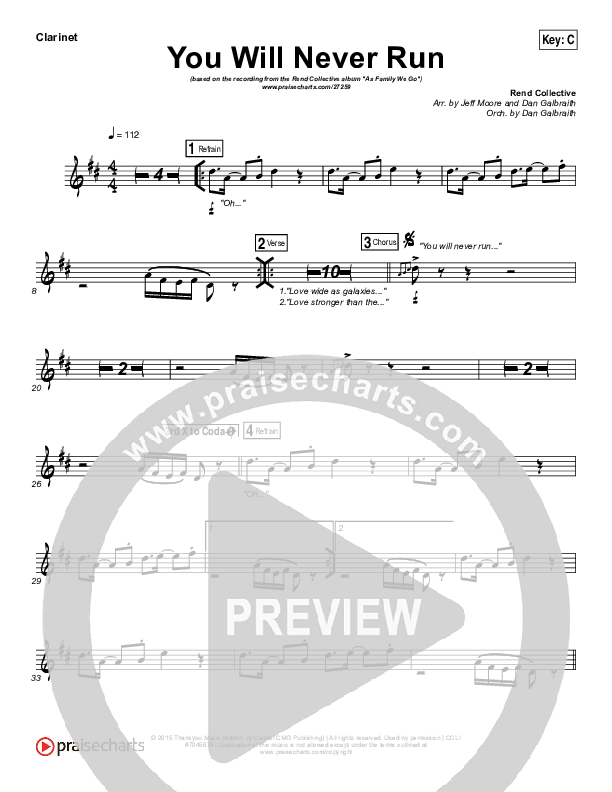 You Will Never Run Clarinet (Rend Collective)