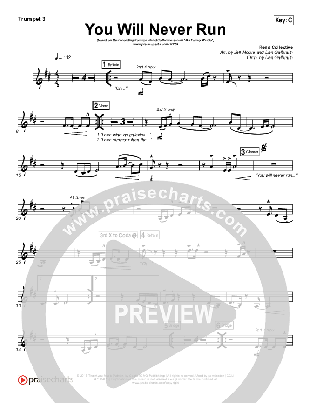 You Will Never Run Trumpet 3 (Rend Collective)