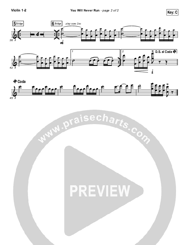 You Will Never Run Violin 1/2 (Rend Collective)