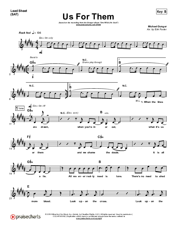 Us For Them  Lead (SAT) (Gungor)