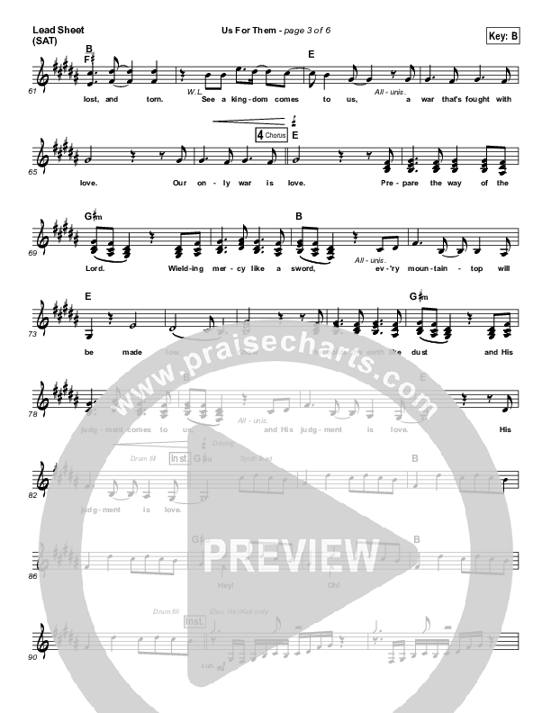 Us For Them  Lead (SAT) (Gungor)