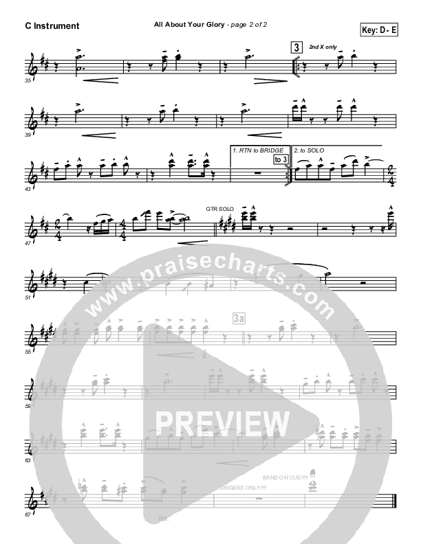 All About Your Glory C Instruments (Tommy Walker)