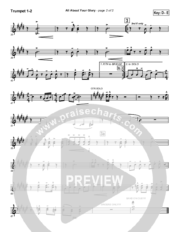 All About Your Glory Trumpet 1,2 (Tommy Walker)