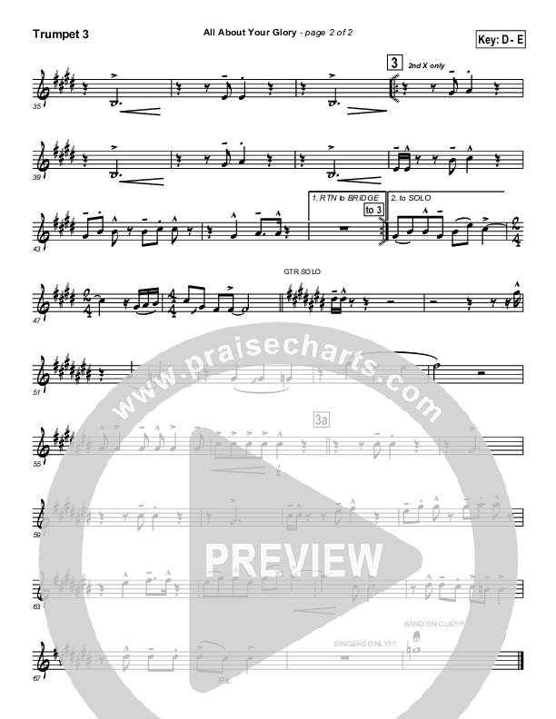 All About Your Glory Trumpet 3 (Tommy Walker)