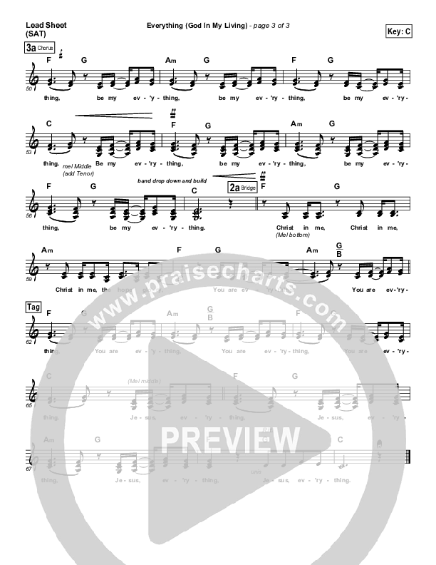 Everything Lead Sheet (SAT) (Tim Hughes)