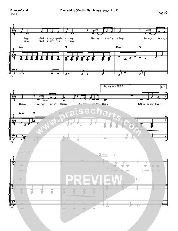 Everything Piano/Vocal (SAT) (Tim Hughes)