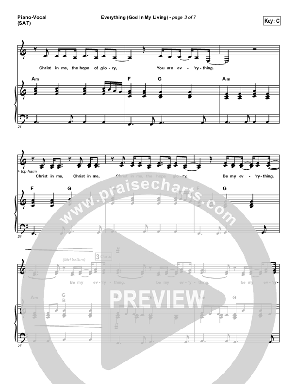 Everything Piano/Vocal (SAT) (Tim Hughes)