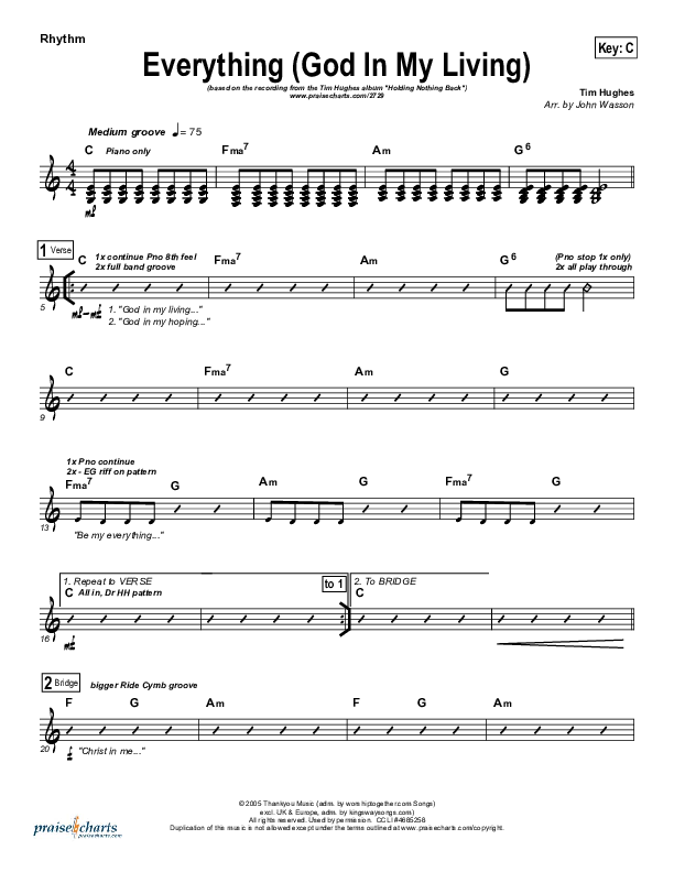 Everything Rhythm Chart (Tim Hughes)