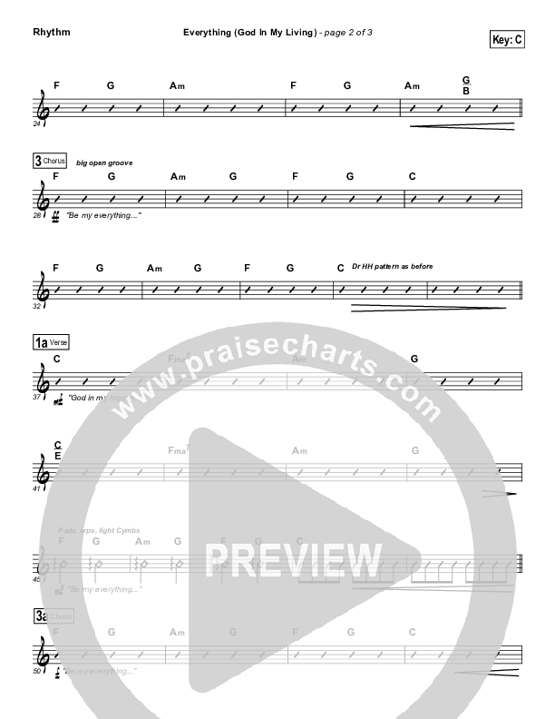 Everything Rhythm Chart (Tim Hughes)