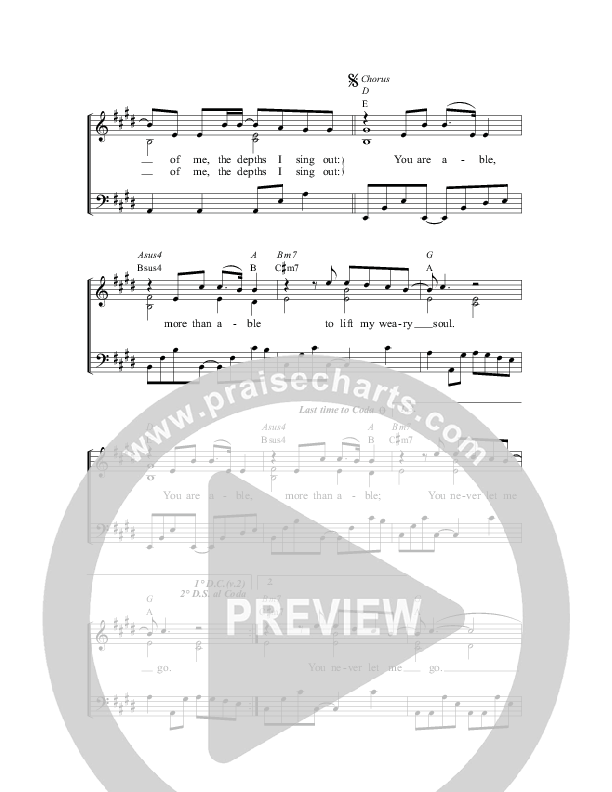 You Are Able Piano/Vocal (Travis Ryan)