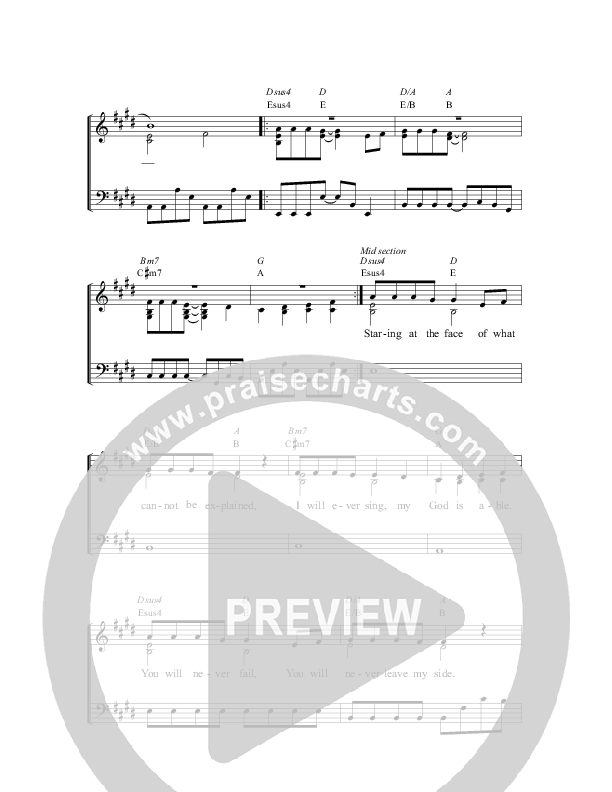 You Are Able Piano/Vocal (Travis Ryan)