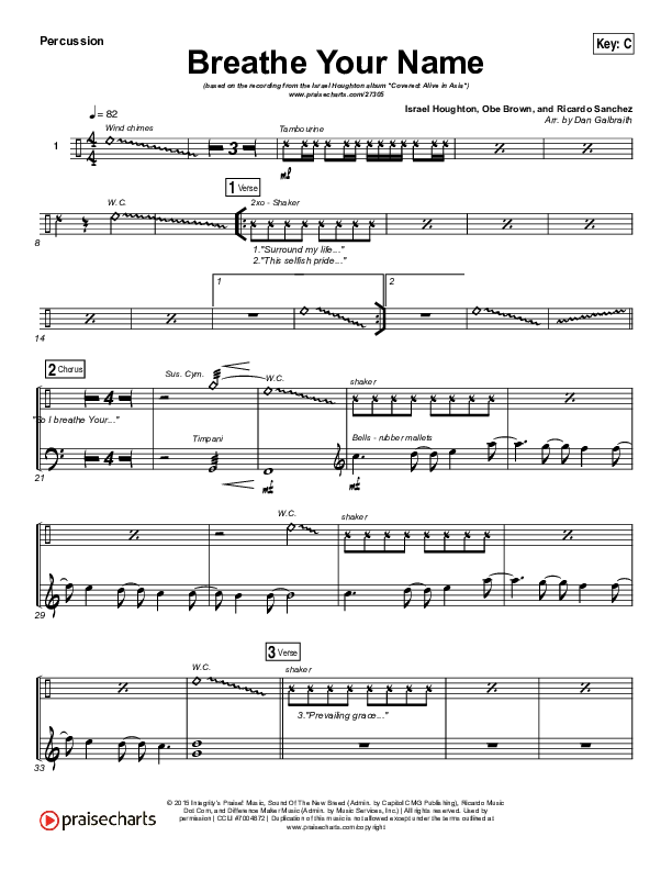 Breathe Your Name Percussion (Israel Houghton)