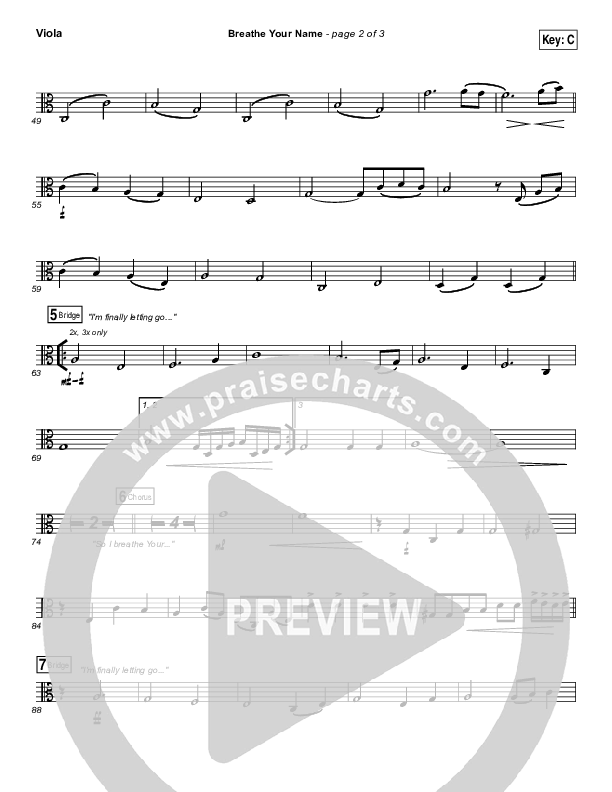 Breathe Your Name Viola (Israel Houghton)