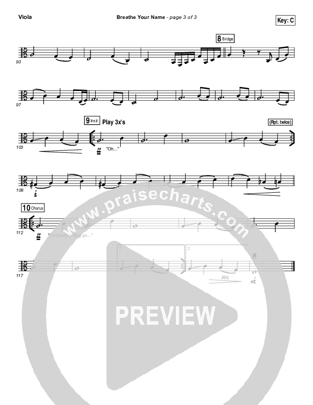 Breathe Your Name Viola (Israel Houghton)