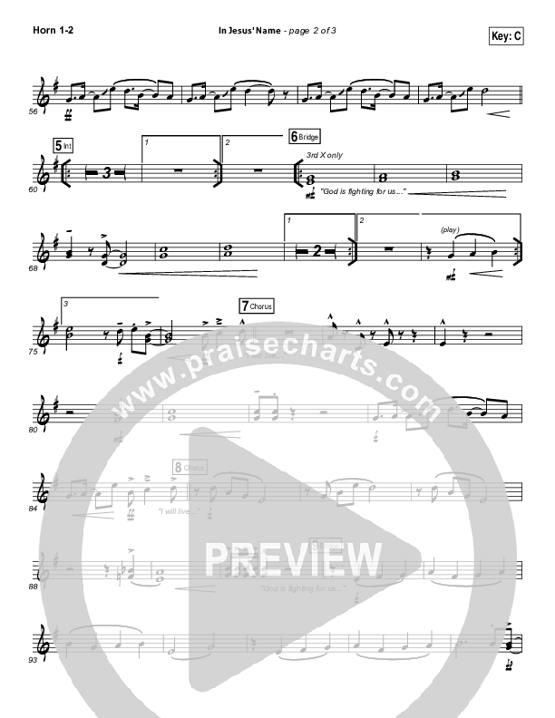 In Jesus' Name Brass Pack (Israel Houghton)