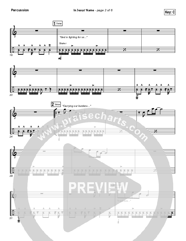 In Jesus' Name Percussion (Israel Houghton)