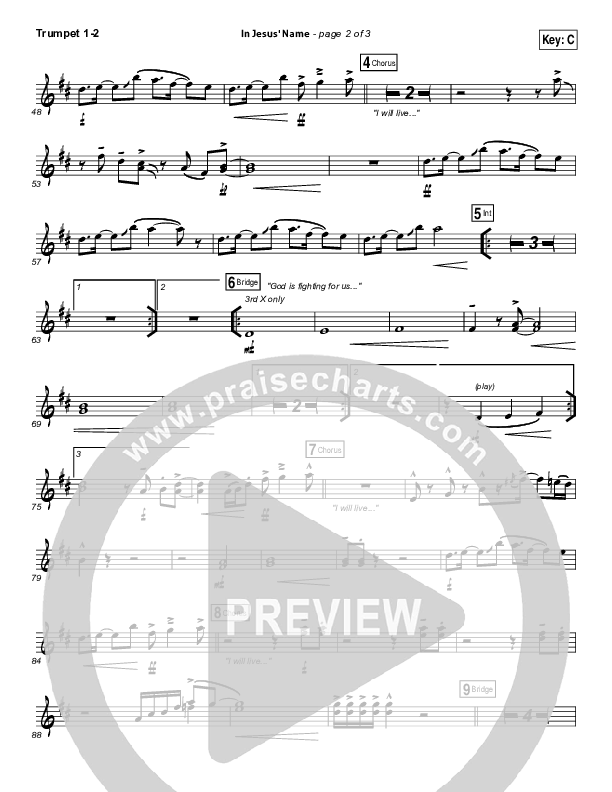 In Jesus' Name Trumpet 1,2 (Israel Houghton)