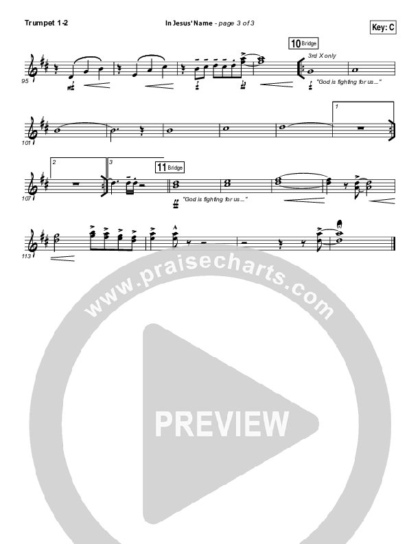 In Jesus' Name Trumpet 1,2 (Israel Houghton)