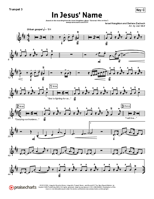 In Jesus' Name Trumpet 3 (Israel Houghton)