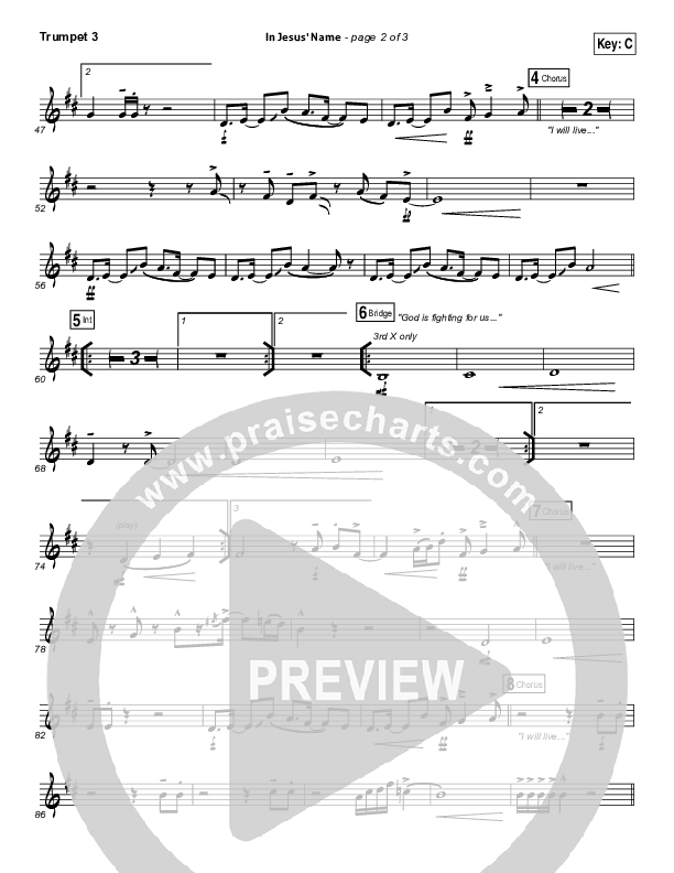 In Jesus' Name Trumpet 3 (Israel Houghton)