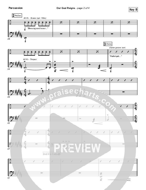 Our God Reigns Percussion (Israel Houghton)