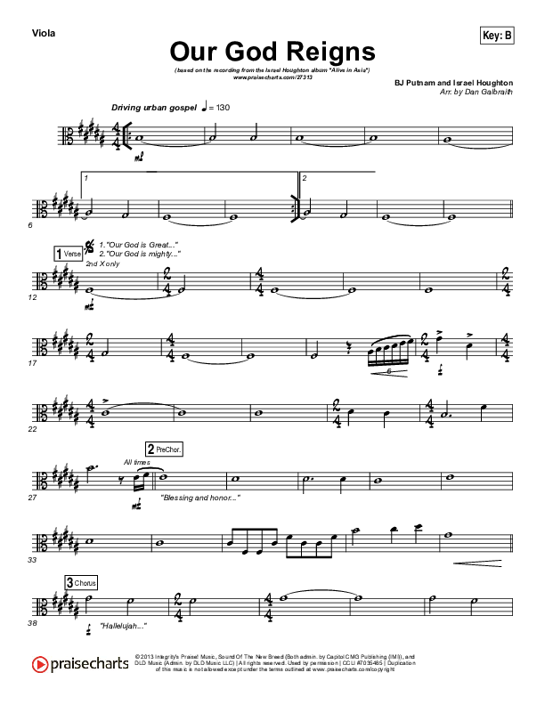 Our God Reigns Viola (Israel Houghton)