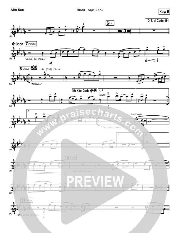 Risen Alto Sax (Israel Houghton)