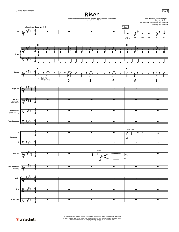 Risen Conductor's Score (Israel Houghton)