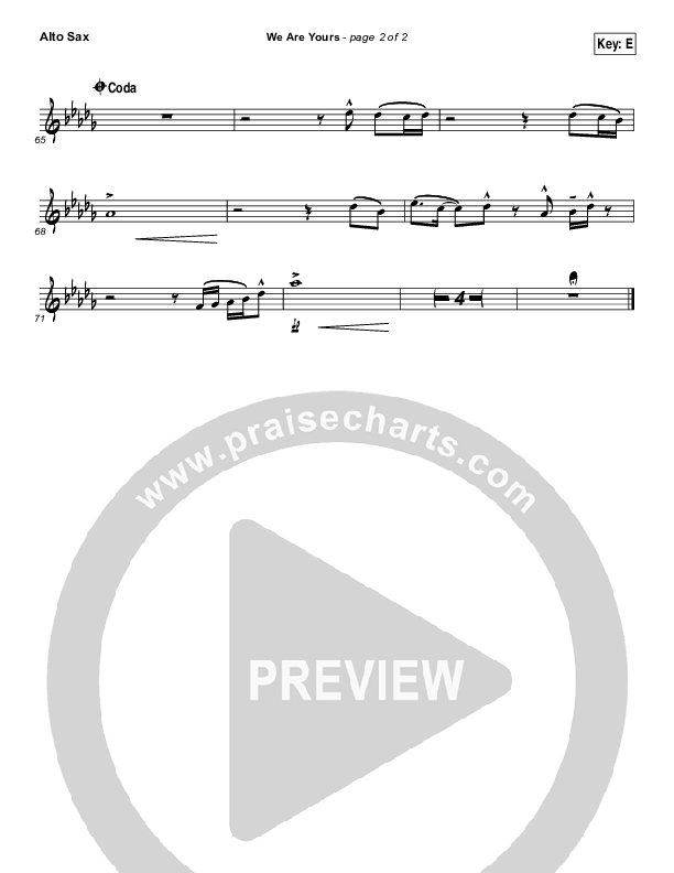 We Are Yours Alto Sax (I Am They)