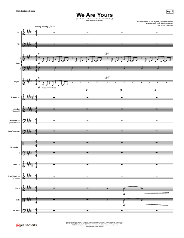 We Are Yours Conductor's Score (I Am They)