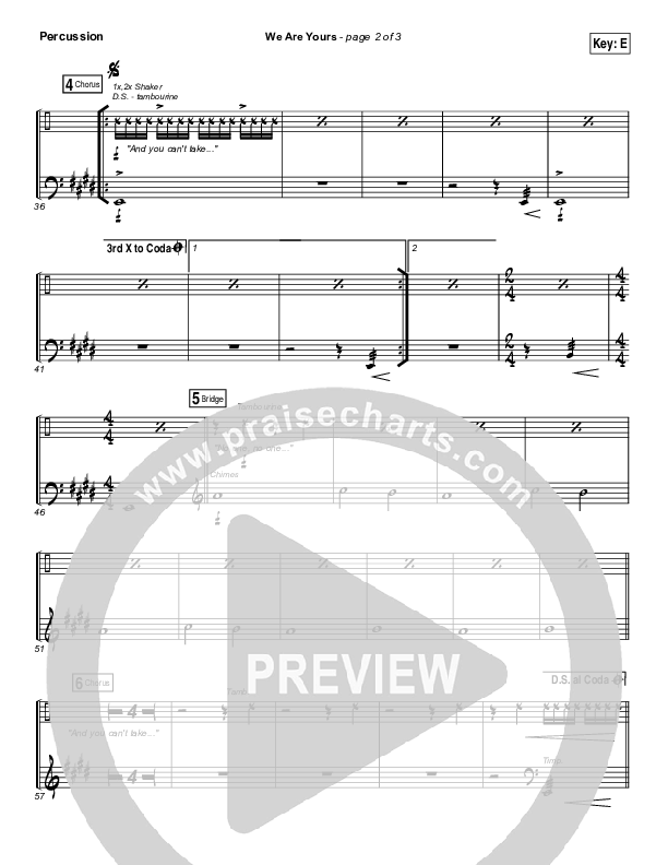 We Are Yours Percussion (I Am They)