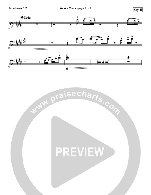 We Are Yours Trombone 1/2 (I Am They)