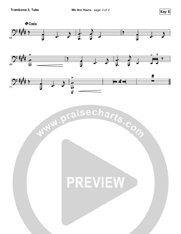 We Are Yours Trombone 3/Tuba (I Am They)