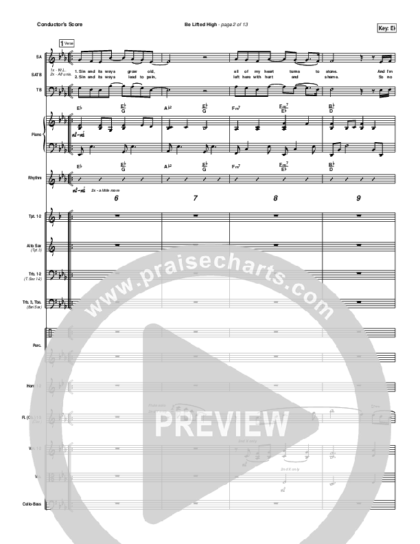 Be Lifted High Conductor's Score (Michael W. Smith)