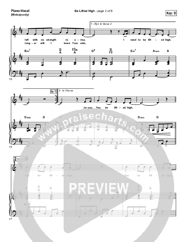 Be Lifted High Piano/Vocal & Lead (Michael W. Smith)