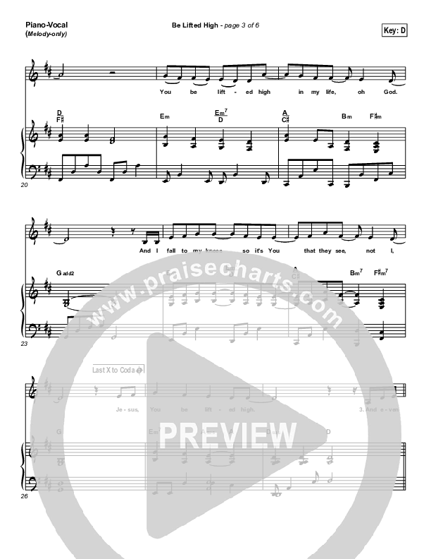 Be Lifted High Piano/Vocal & Lead (Michael W. Smith)