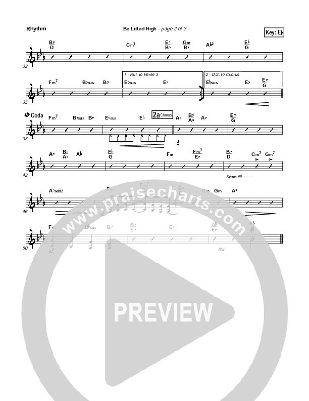 Be Lifted High Rhythm Chart (Michael W. Smith)