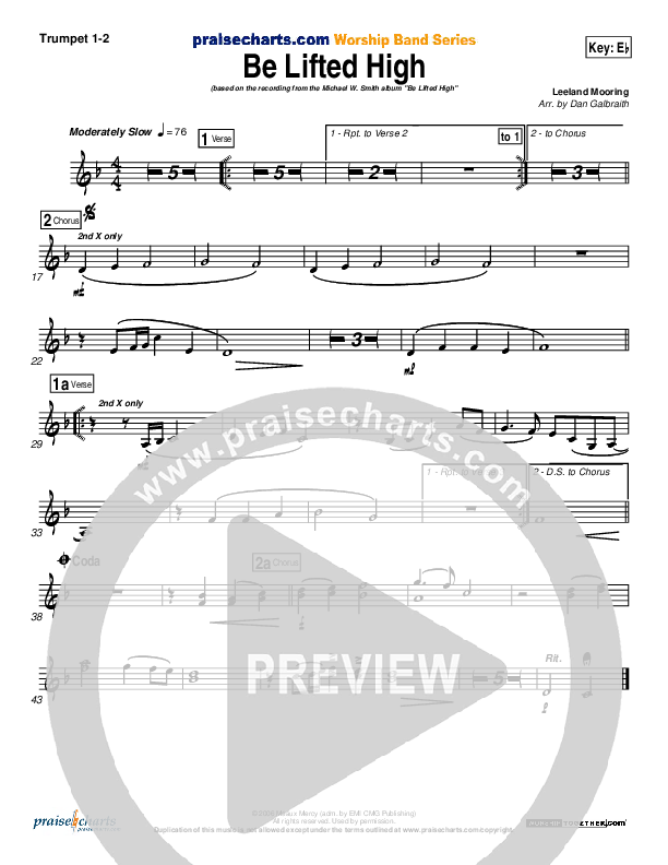 Be Lifted High Trumpet 1,2 (Michael W. Smith)