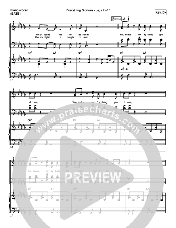 Everything Glorious Piano/Vocal (SATB) (David Crowder / Passion)
