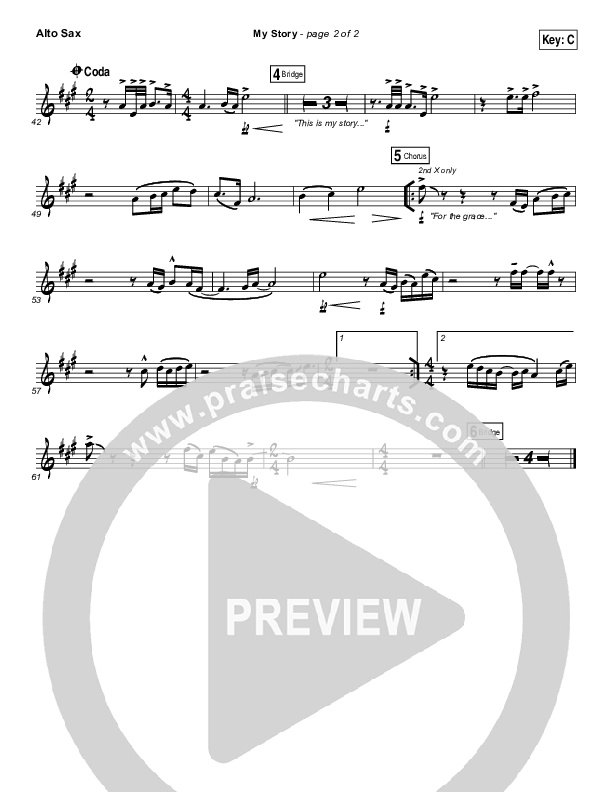 My Story Alto Sax (Big Daddy Weave)