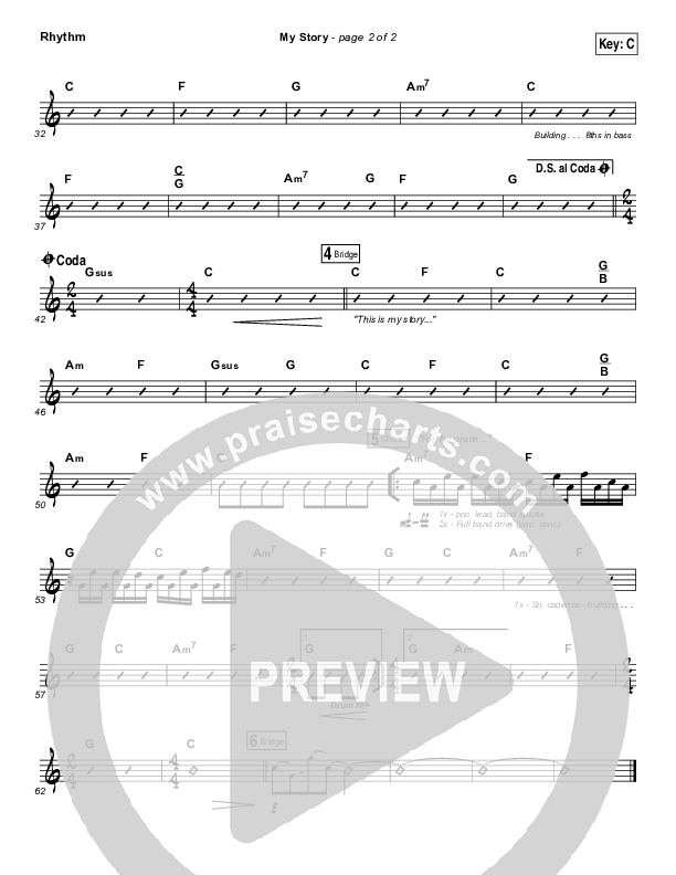 My Story Rhythm Chart (Big Daddy Weave)