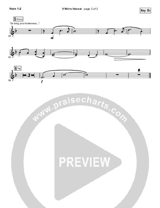 If We're Honest Brass Pack (Francesca Battistelli)