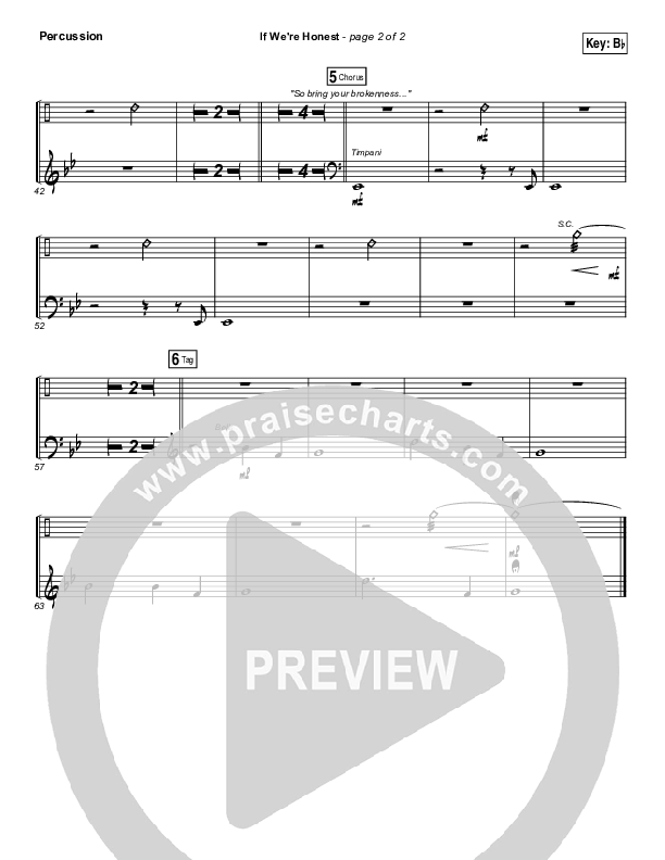 If We're Honest Percussion (Francesca Battistelli)