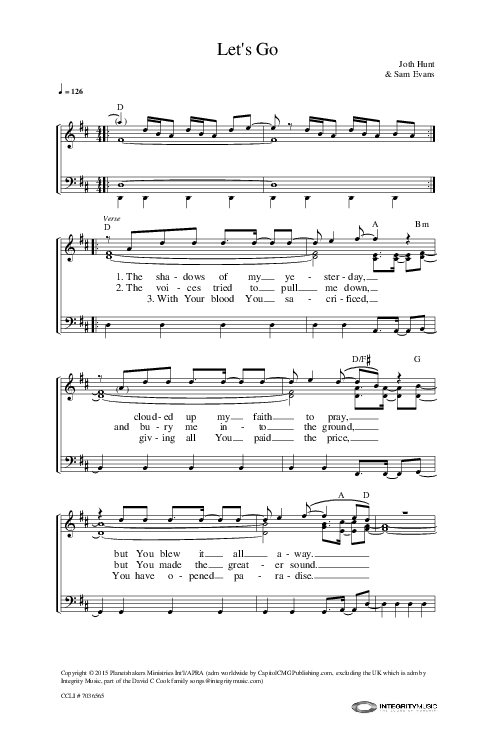 Let's Go Piano/Vocal (Planetshakers)