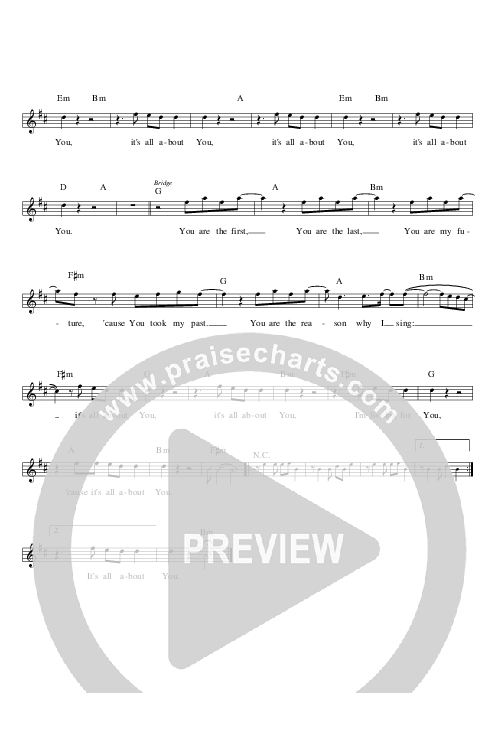 All About You Lead Sheet (Planetshakers)